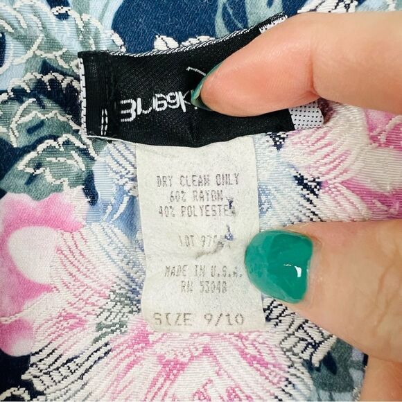 Vintage 90s Breakin’ Loose Navy Floral Tapestry Blazer - Picture 15 of 15